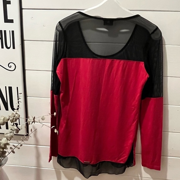 SCHWIING black and red mesh top size XL - Picture 4 of 7
